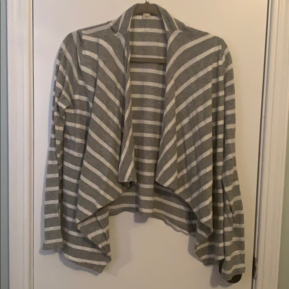 Two Striped J Crew Light Cardigans